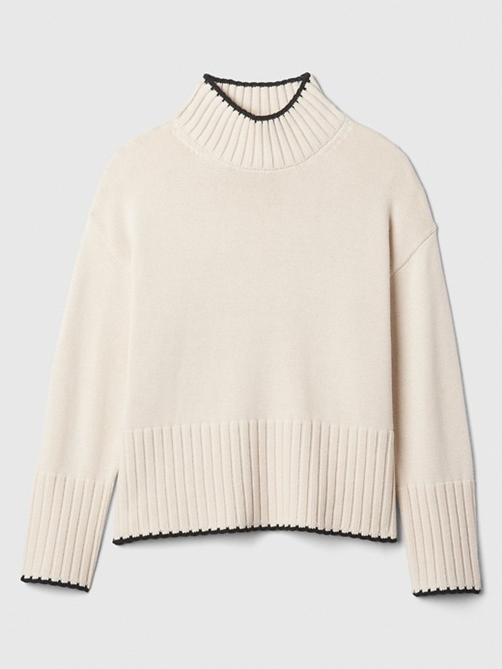 gap oversize cotton mockneck sweater